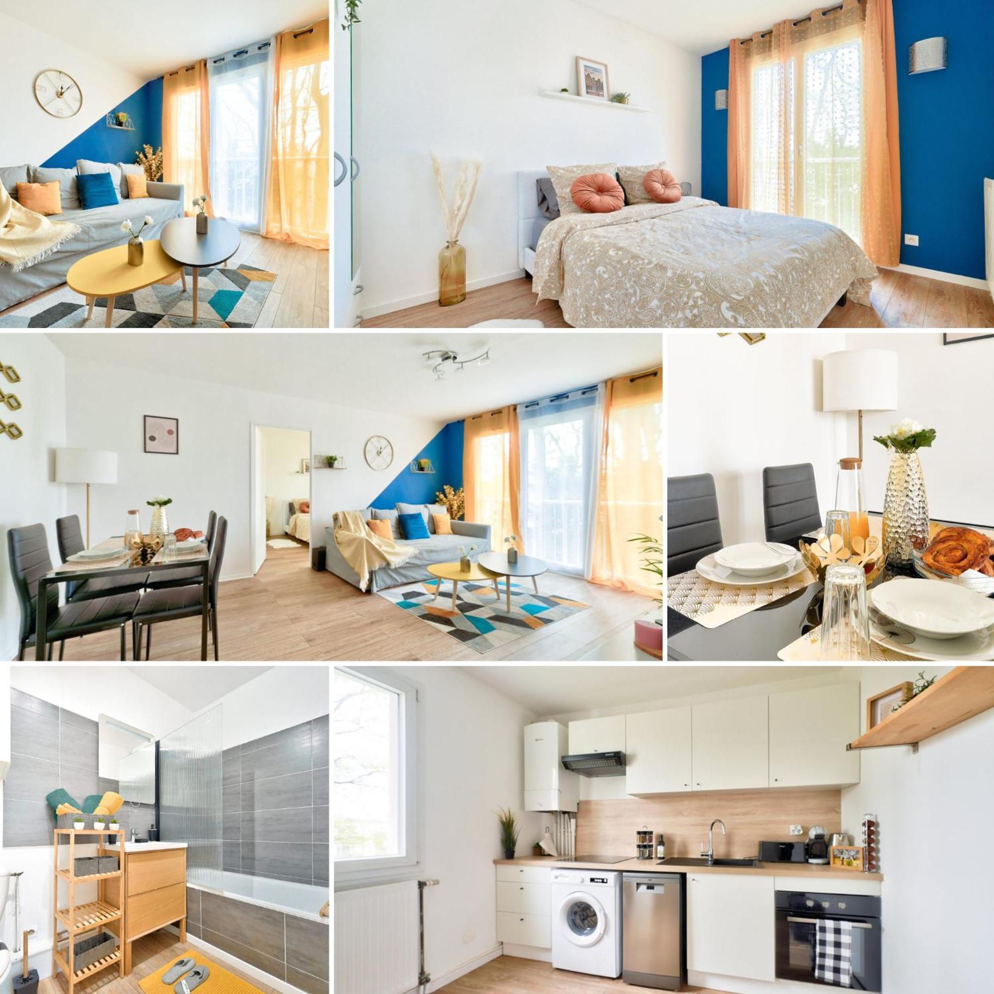 Le Cosy Yellow Appartement Lumineux A 5 Min De La Gare D'Evry Avec Parking Gratuit Courcouronnes Eksteriør billede